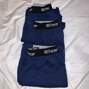 greys anatomy by barco scrub pants size xs navy